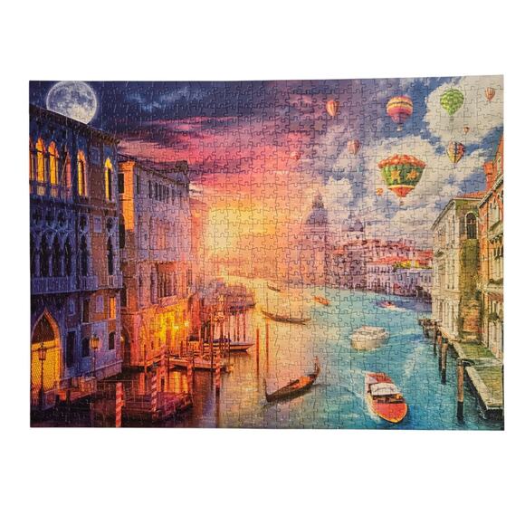 Buffalo Puzzle 1000 Pieces Night & Day Venice City Of Romance 11840 Complete - Picture 1 of 8